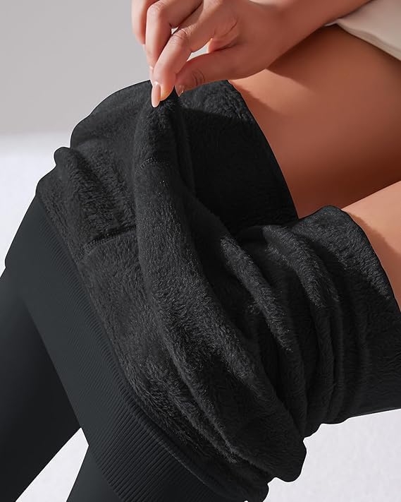 Wetex Premium Women's Fleece Leggings | Winter Warm Thermal Lined Women Leggings Pants(Black,XL) - Image 5