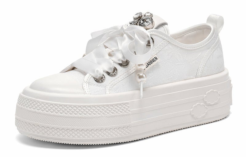 C.BANNER C°BANNER Skateboard Shoes Women's Low Top White - Image 2