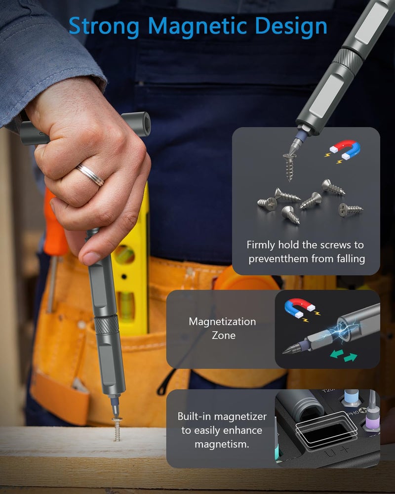 AMIR 42 in 1 Magnetic Screwdriver Set, DIY Ratchet Screwdriver Set Magnetic with Multi Bit, Precision Repair Tool Kit for Tools Home Improvement Computer Bicycle - Image 4