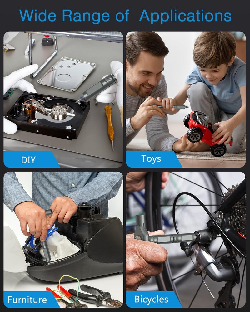 AMIR 42 in 1 Magnetic Screwdriver Set, DIY Ratchet Screwdriver Set Magnetic with Multi Bit, Precision Repair Tool Kit for Tools Home Improvement Computer Bicycle - Image 3