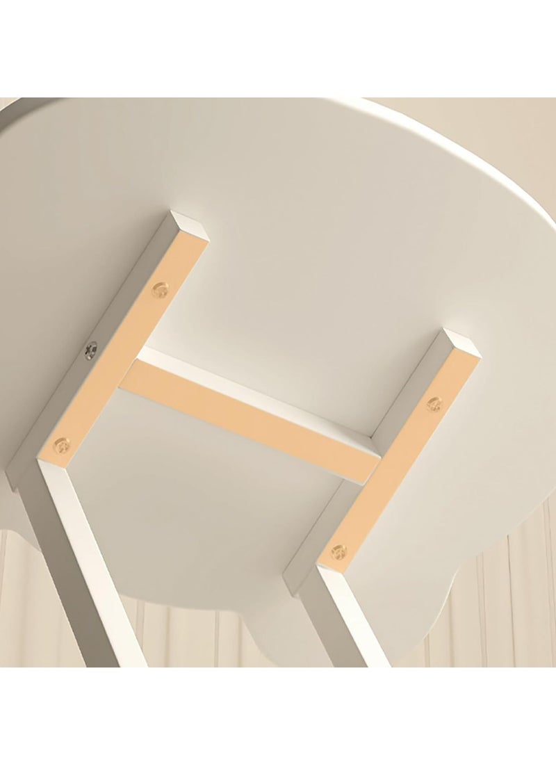 End Table Side Tables End Tables Bedroom Small Table Stand Double-Layer Storage Removable On Rollers Sofa Side Cabinet Bed Side Tables Color  White