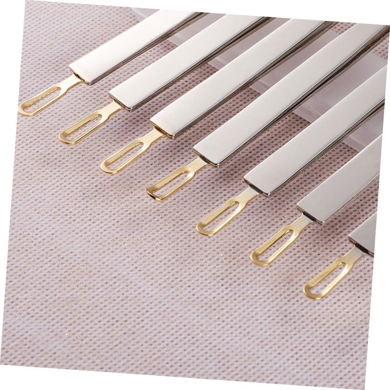 GOLD PLATED STAINLESS STEEL DUAL USE TWEEZERS BLACKHEAD EXTRACTION TOOLS PRECISION SLANTED TWEEZER FOR FACIAL HAIR REMOVAL ACNE CARE - Image 3