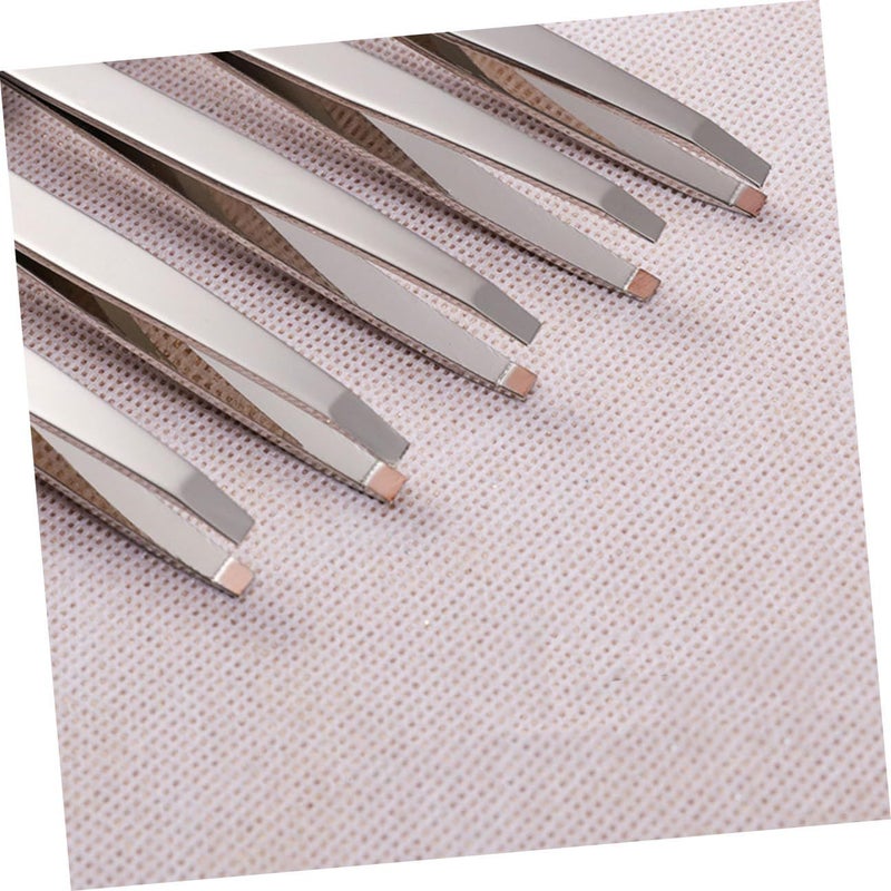 GOLD PLATED STAINLESS STEEL DUAL USE TWEEZERS BLACKHEAD EXTRACTION TOOLS PRECISION SLANTED TWEEZER FOR FACIAL HAIR REMOVAL ACNE CARE - Image 5