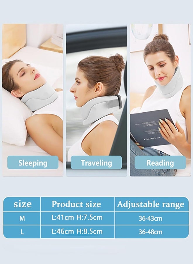 UETEEY Neck Brace for Neck Pain and Support for Women,Men-Cervical Collar-Vertebrae Whiplash Wrap for Posture,Sleeping-Spinal Support and Spine Pressure-Soft Neck Brace for Pinched Nerve (Medium(14-17 Inch) - Image 5