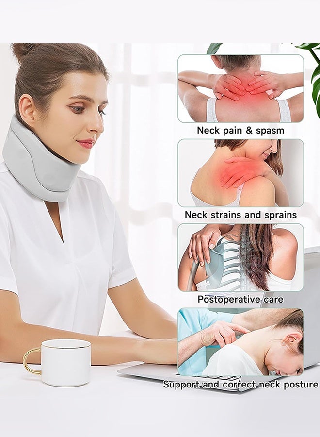 UETEEY Neck Brace for Neck Pain and Support for Women,Men-Cervical Collar-Vertebrae Whiplash Wrap for Posture,Sleeping-Spinal Support and Spine Pressure-Soft Neck Brace for Pinched Nerve (Medium(14-17 Inch) - Image 4