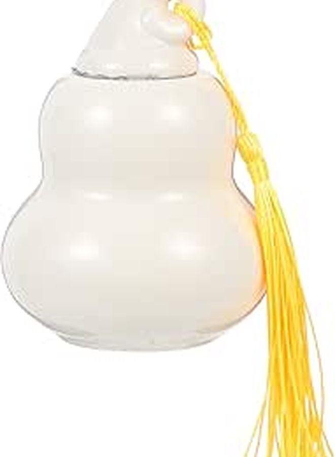 Ceramic Gourd Shaped Tea Canister Large Airtight Storage Jar Kitchen Container - Image 1