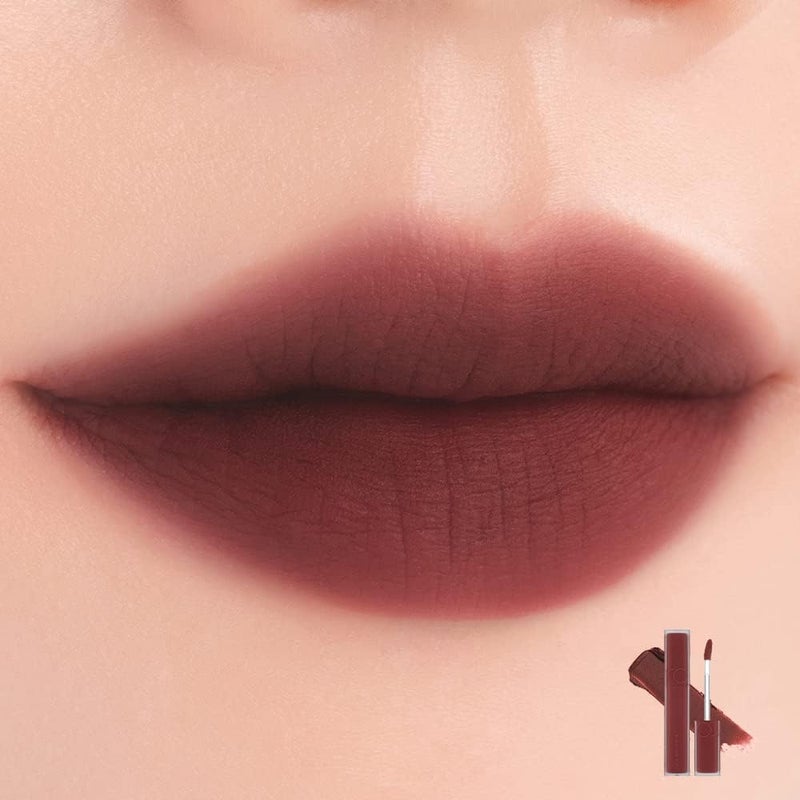 rom&nd Blur Fudge Tint 04 Radwood | Velvety Soft Matte K-Beauty Lip Stain | Non-Drying, Long-Lasting, Effortless Blurred Effect | Deep Burgundy Red for All Skin Tones - Image 2