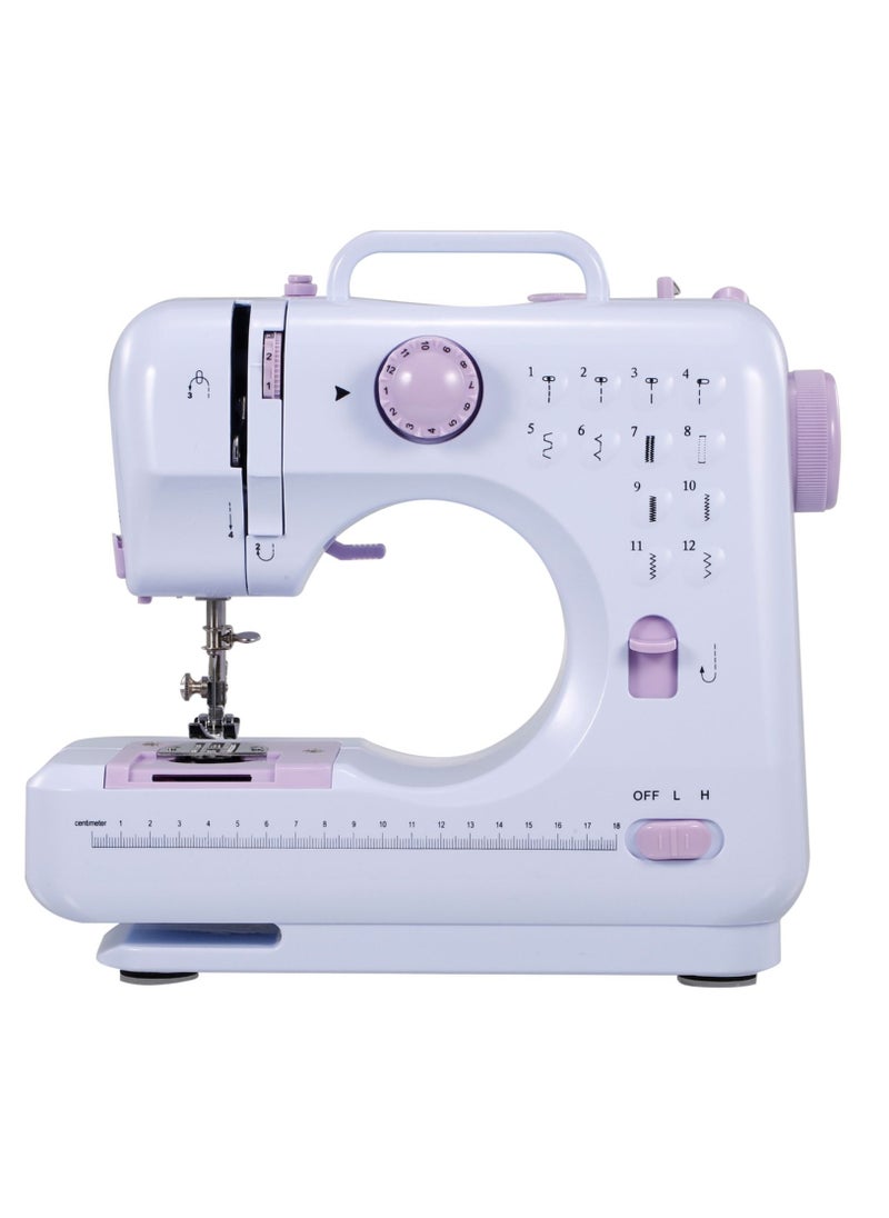 DubaiGallery Household Sewing Machine 12 Stitches Mini Size Multifunction Electric Crafting Mending Machine Double Speed Double Thread with Sewing Needles Foot Pedal Accessories (12 Stitches)  - Image 1