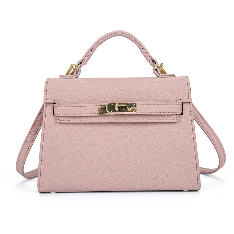 Elegant Womens Bag Spring/Summer 2024 New Platinum Kelly Fashion Shoulder Purse Pink 
