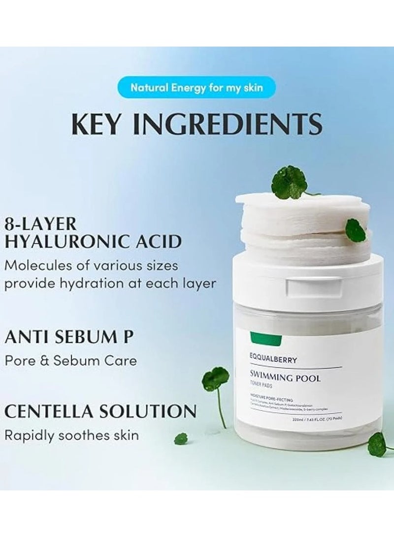 إيكوالبيري وسائد تونر لتقشر و ترطيب البشرة من ايكوال بيري - 70 ورقة | 220 مل - Image 2