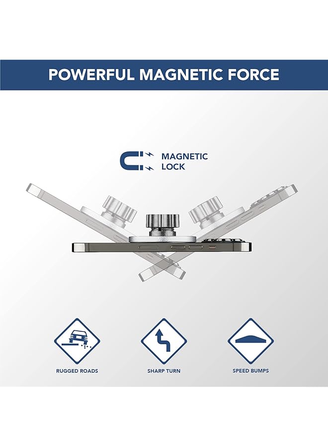 سيلولار لاين حامل ماج سيف المغناطيسي للسيارة - أسود - Image 4