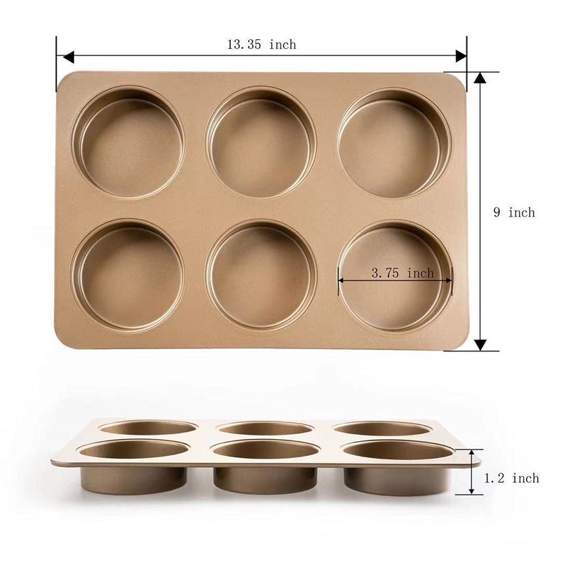 Yomvzake Hamburger Bun Pan Deep Dish Cookie Pan, Nonstick Hamburger Bread Forms 4 Inch Cake Pan Mini Round Disc Pan for Baking Burger Buns English Muffin Whoopie Pies Muffin Top - Image 5