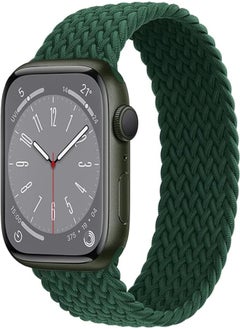 1 x 45/42/44/49 mm Braided Fabric Rubber Band Strap for Apple Watch Class 8/1/2/3/4/5/6/7 (Medium, Petroleum)
