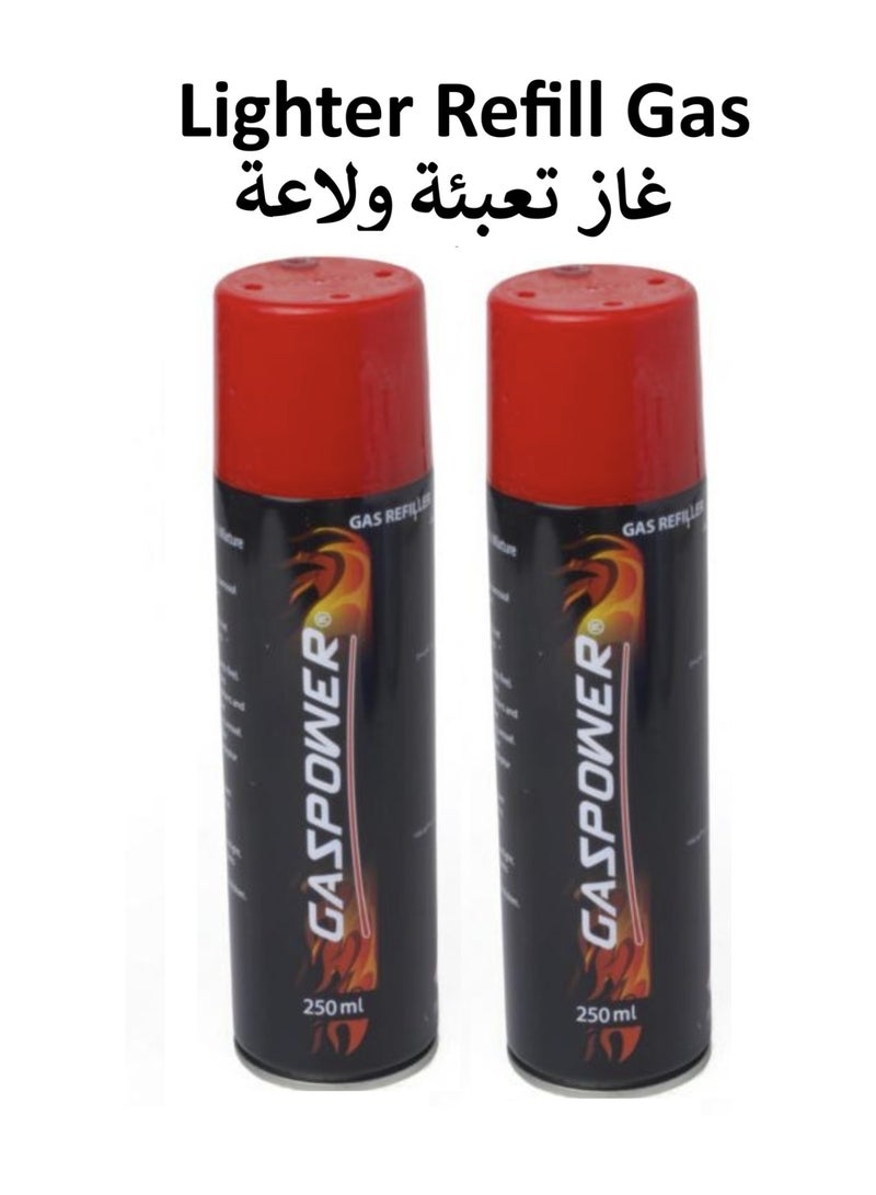 GASPOWER Purified Gas For Refilling With Nozzle Heads 250 mL (2Pc) - Image 1
