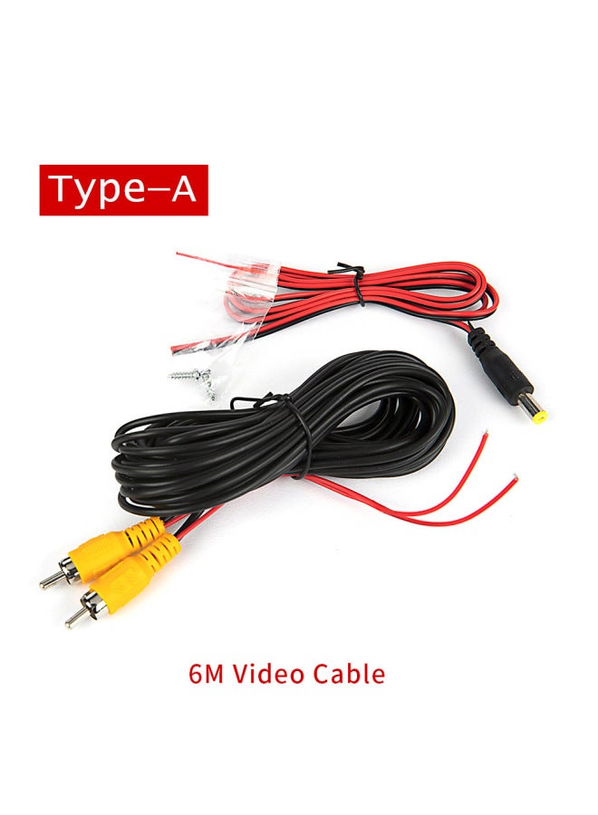 AV Or RCA Lead Or Trigger Line 6 M -20 M Car Camera Lotus Audio Extension Cord Manufacturers-color:av 6m Cable + Power Cable  - Image 1