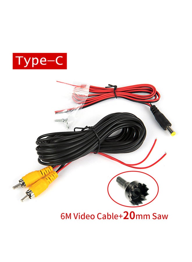 AV Or RCA Lead Or Trigger Line 6 M -20 M Car Camera Lotus Audio Extension Cord Manufacturers-color:av 6m Cable + Power Cable  - Image 3