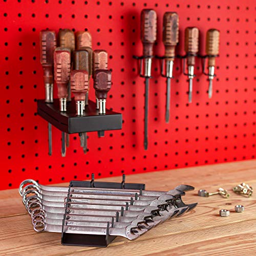 MADD TOOLS DOUBLE D FOR DOUBLE DUTY Heavy Duty Black Pegboard Accessories - Screwdriver and Wrench Holder Set for Organizing Tools - Image 3