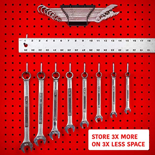 MADD TOOLS DOUBLE D FOR DOUBLE DUTY Heavy Duty Black Pegboard Accessories - Screwdriver and Wrench Holder Set for Organizing Tools - Image 4