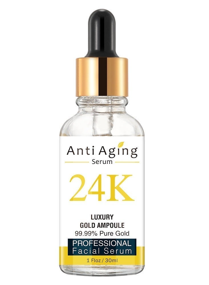 MOOYAM Glycolic Acid 7% Toning Solution & 24K Gold Anti-Aging Serum for Face Lightens Dullness Shrinks Pores and Reduces Wrinkles - Image 2