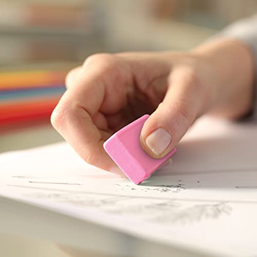 EXTRIC Pink Erasers, 40 Count, Latex Free Eraser for Kids, Square Eraser, Erasers Bulk for School Supplies, Art, and Office Use - Image 5