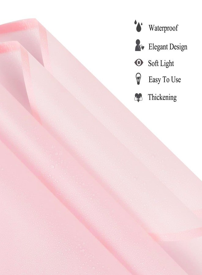 Gloreyan 20 Sheets Flower Wrapping Paper, Florist Bouquet DIY Craft Fresh Flower Wrapping Paper with Pink Border Waterproof Floral Wrapping Gift Box Packaging Material Florist Supplies, Light Pink - Image 3