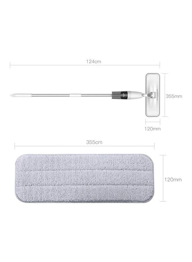 8-Piece Cloth Head Replacement For Deerma Water Spray Sweeper Grey 35.5x12cm - Image 2