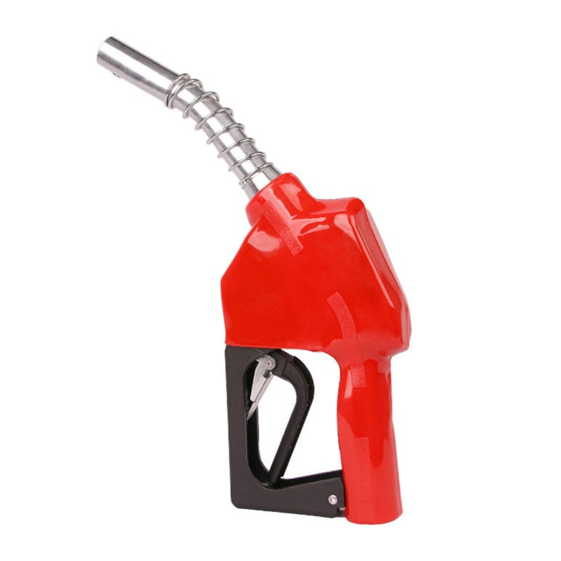 Automatic Diesel Nozzle Red K23786-1 Automatic Locking Fuel Nozzle - Anti-Slip Spring Auto Shut Off Industrial Nozzle for Oil Tank Trucks Outdoor Industries Ships Construction Fields - Image 1