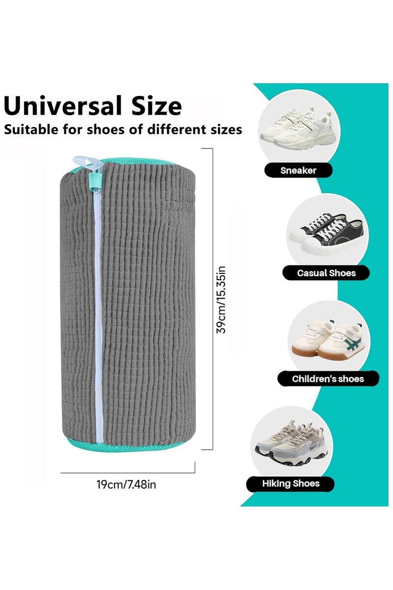 2Pcs Shoe Washing Bags for Washing Machine, Laundry Cleaning Shoe Bag Kit, Washer and Dryer, Suit for All Shoe Types and Sizes(2,Grey) - Image 4