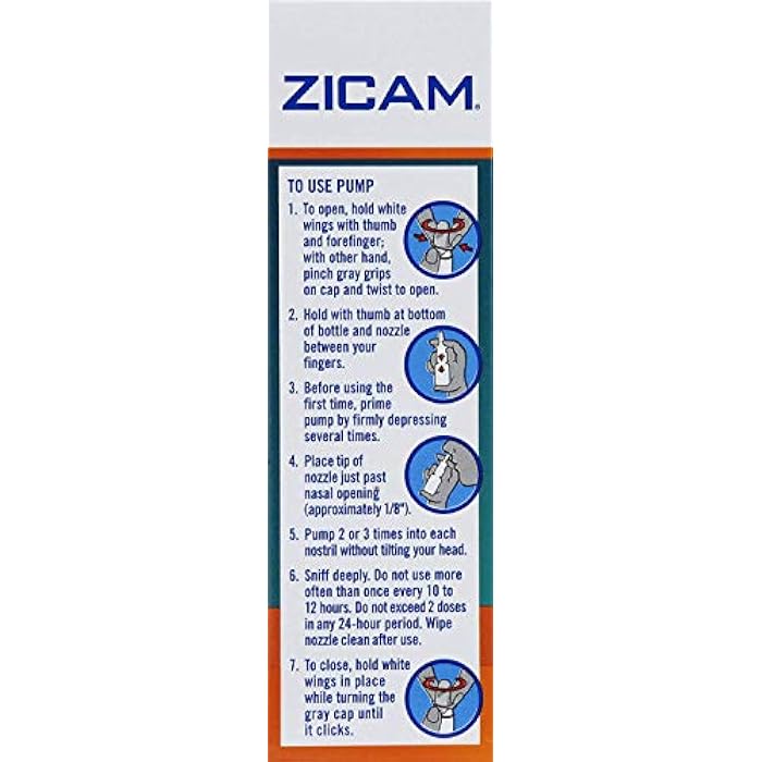 Zicam Intense Sinus Relief No-drip Liquid Nasal Spray with Cooling Menthol & Eucalyptus, 0.5 Ounce (Pack of 2) - Image 2