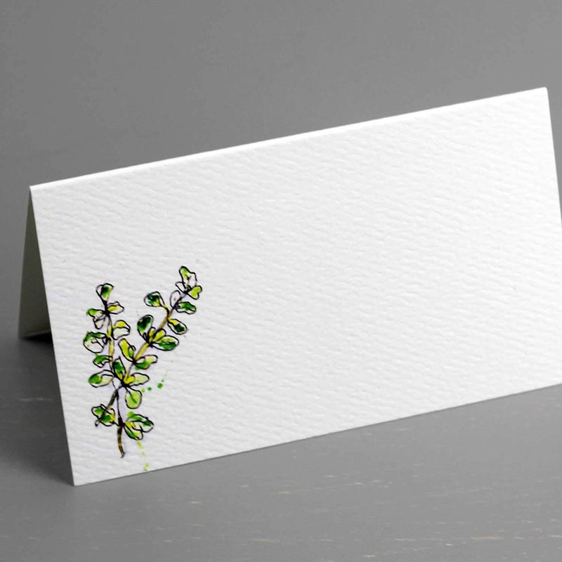 Nancy Nikko HERB Place Cards (4 Herbs) for Dinner Parties and Events. Table Tent Style  Scored for Easy Folding. Available in Packages of 12  24  48 (24) Multi - Image 5