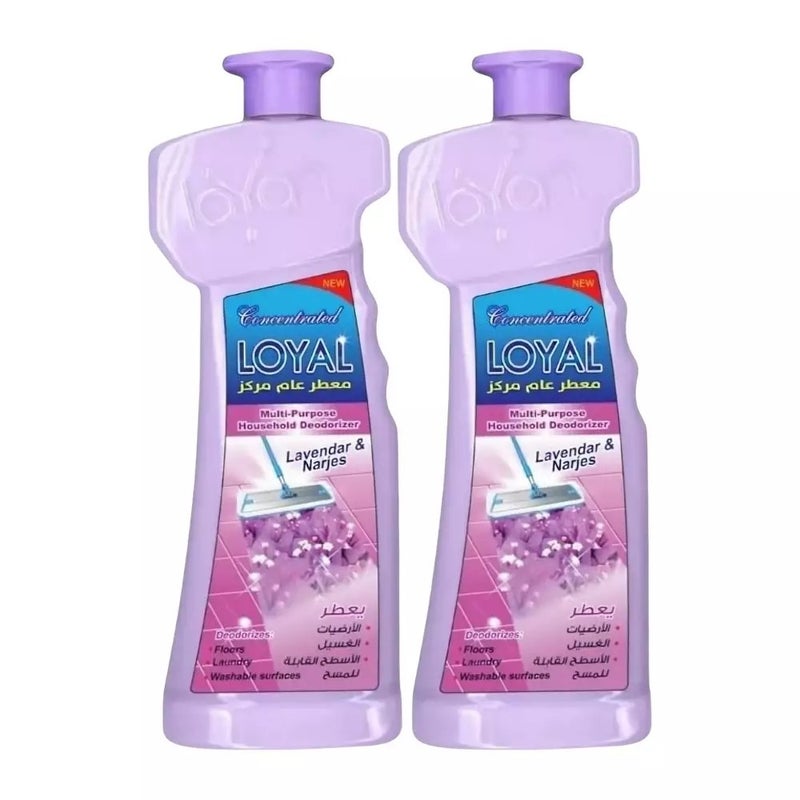 Loyal Lavender And Narjes Concentrated Multi-Purpose Household Deodorizer- 2X2100ml Super Saving Pack