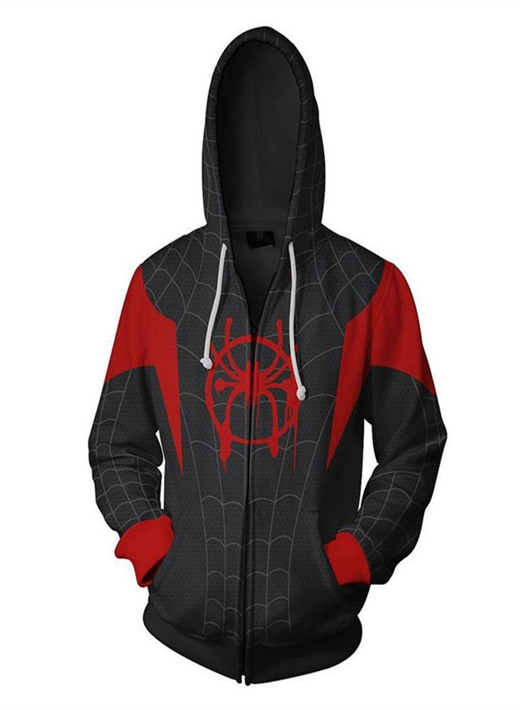 Loquat Men's Spiderman 3D Printed Hoodie 
