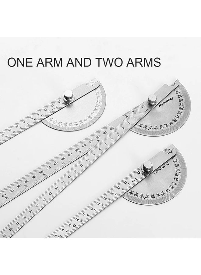 Thickened Stainless Steel Carpenter Angle Gauge Protractor Measuring Tool 90x200mm - Image 1