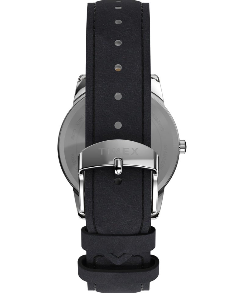 Timex Men's Easy Reader 35mm Watch - Black Strap White Dial Silver-Tone Case - Image 3