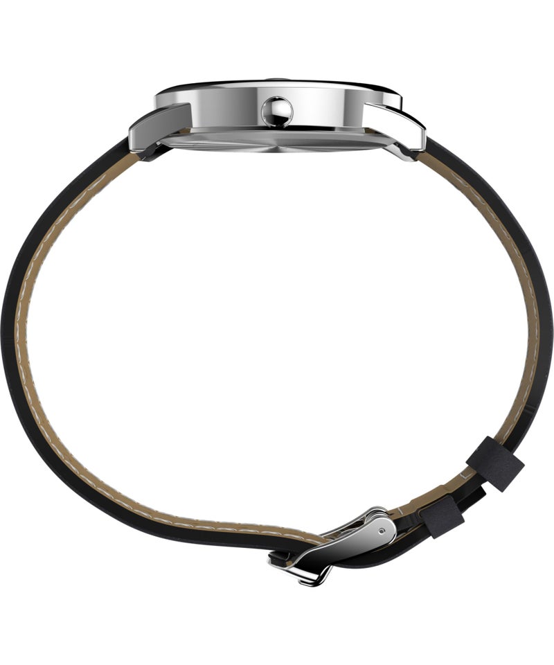 Timex Men's Easy Reader 35mm Watch - Black Strap White Dial Silver-Tone Case - Image 2