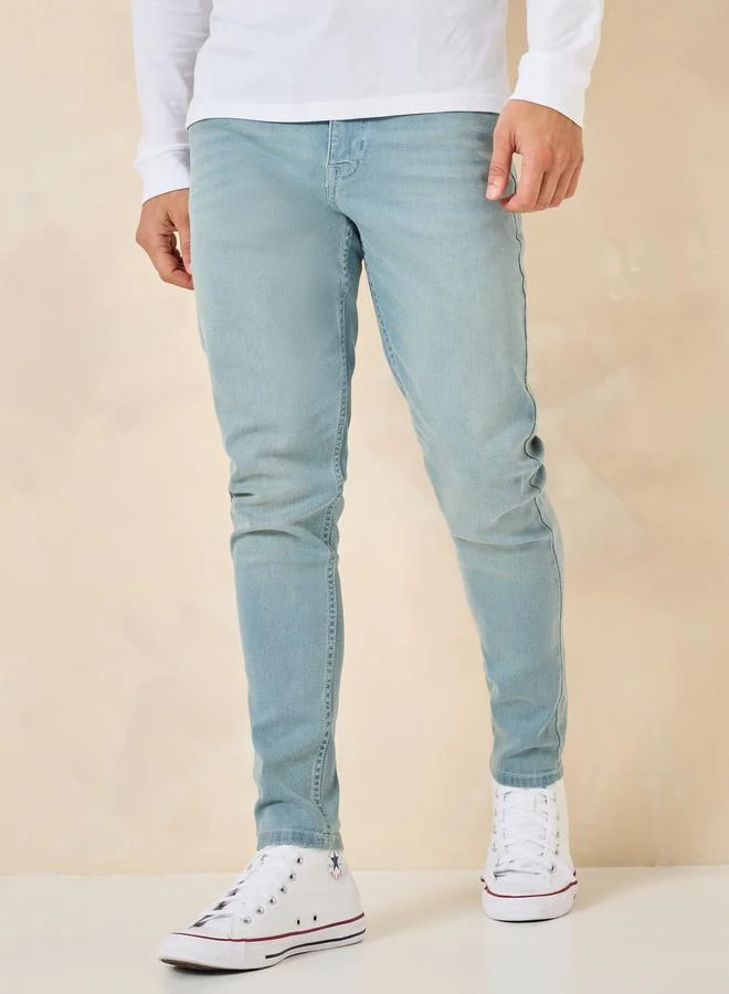 ستايلي Styli Cotton Stretch 5-Pocket Skinny Fit Jeans