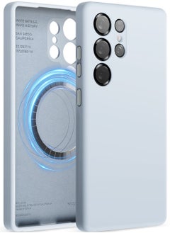 Elago Magnetic Liquid Silicone for Samsung Galaxy S25 Ultra Case Cover Compatible with MagSafe Shockproof - Light Blue  - Image 1