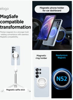 Elago Magnetic Liquid Silicone for Samsung Galaxy S25 Ultra Case Cover Compatible with MagSafe Shockproof - Light Blue  - Image 3