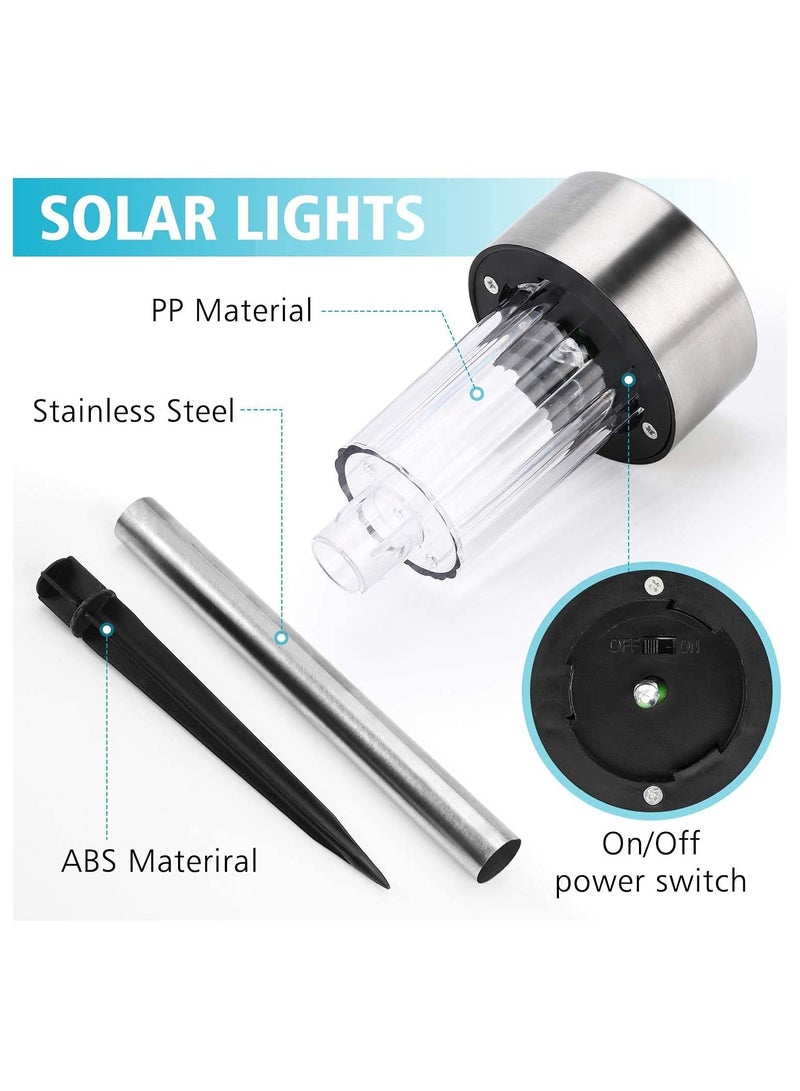 Solar Lights Outdoor, 6 Pack solar pathway lights outdoor, Waterproof, LED Landscape garden lights Solar Powered, Outdoor Lights Solar Garden Lights for Pathway, Walkway, Patio, Yard, Driveway - Image 2