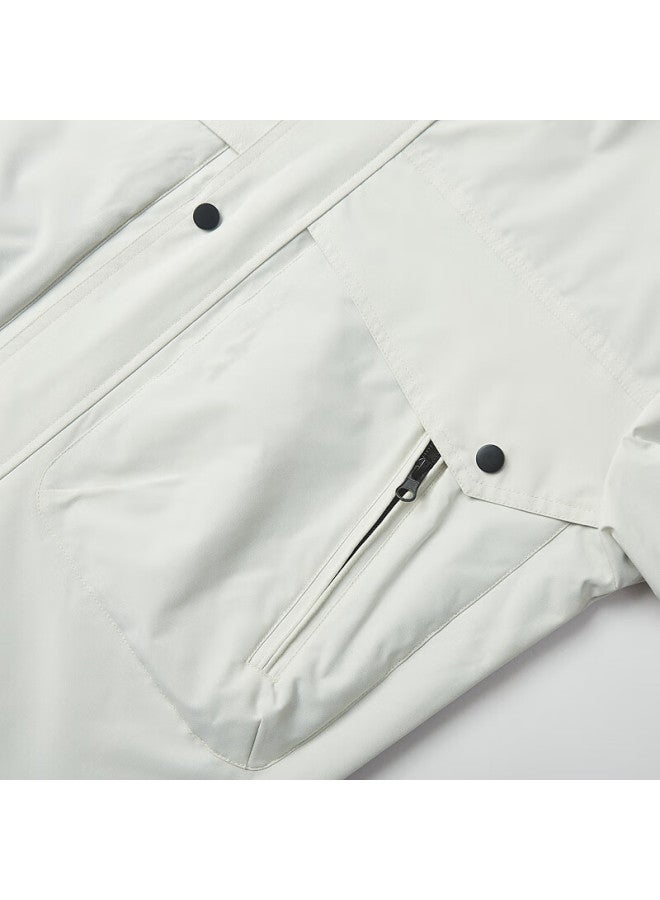Swamp Area Men's Outdoor Hiking Jacket Spring Autumn Hooded Casual Versatile Coat Swc888 Ivory White 3XL - Image 5