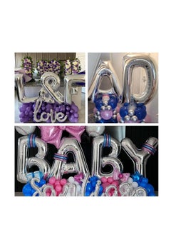 Party with Emma Silver Letter A to Z Balloons 32 inch Large Alphabet Balloons Silver Helium Foil Letter Balloon Banner for Birthday Party Anniversary Wedding Decoration (Silver-D)  - Image 5