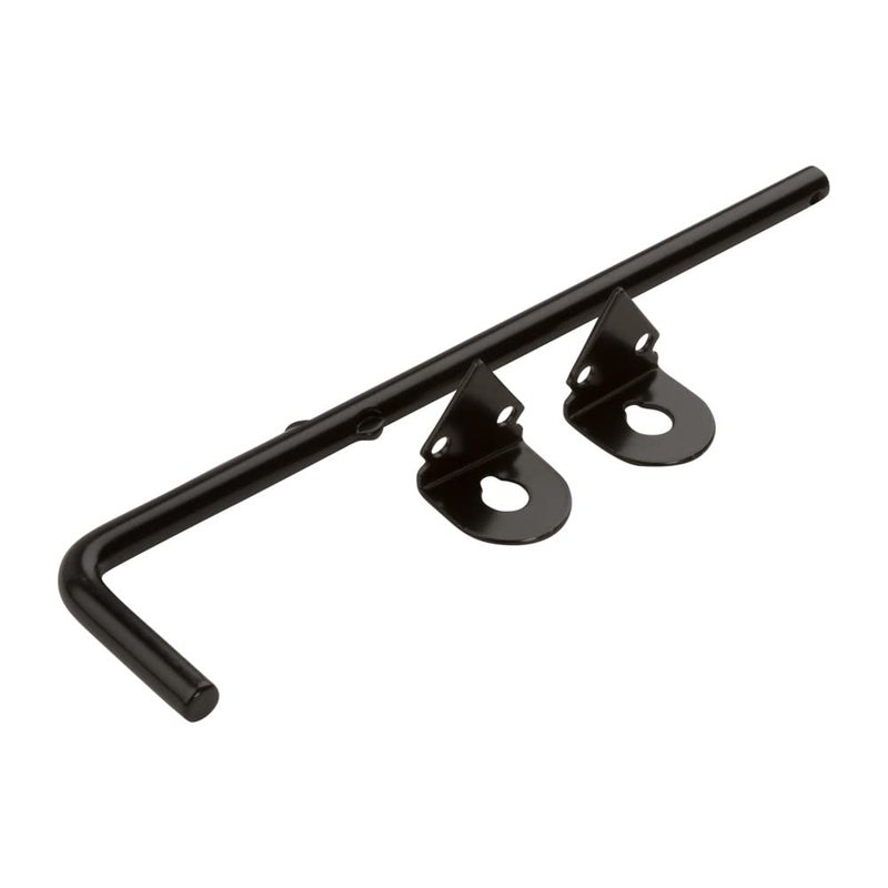National Hardware N165902 Gate Cane Bolt 12 x 12 Coated with WeatherGuard Protection Black Plated Steel