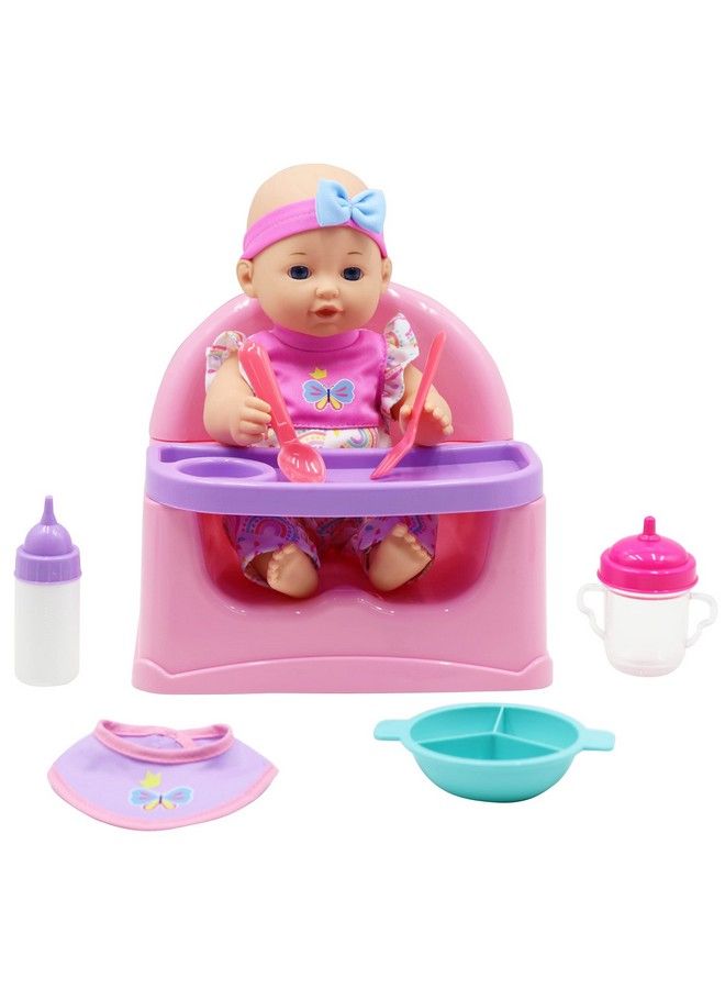 DREAM COLLECTION : Feeding Fun Doll Set W/ 12" Baby Doll Gigo Dolls Kids Playset Ages 3+ Multicolor - Image 2