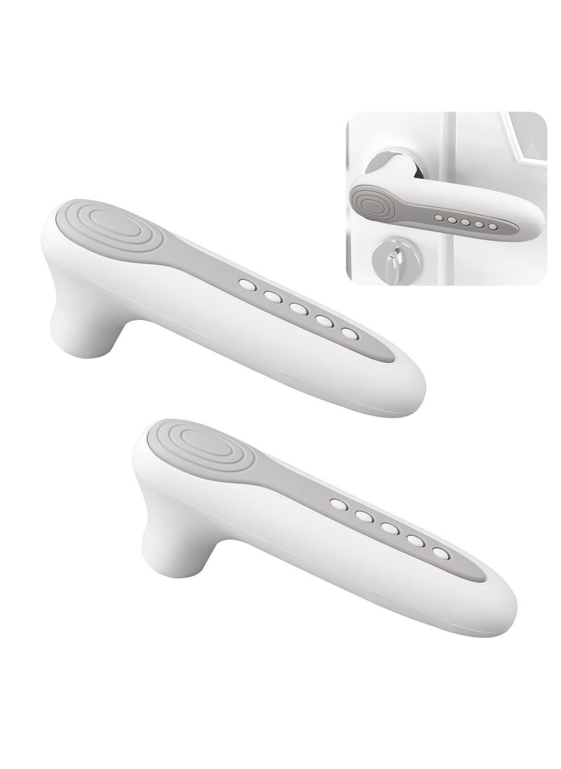 SYOSI SYOSI 2 Pcs Silicone Door Handle Covers, Silicone Door Handle Glove Anti-Static Safety Door Knob, Baby Safety Equipment Kids Safety Door Knob Cover for Flat Square Door Handle  - Image 1