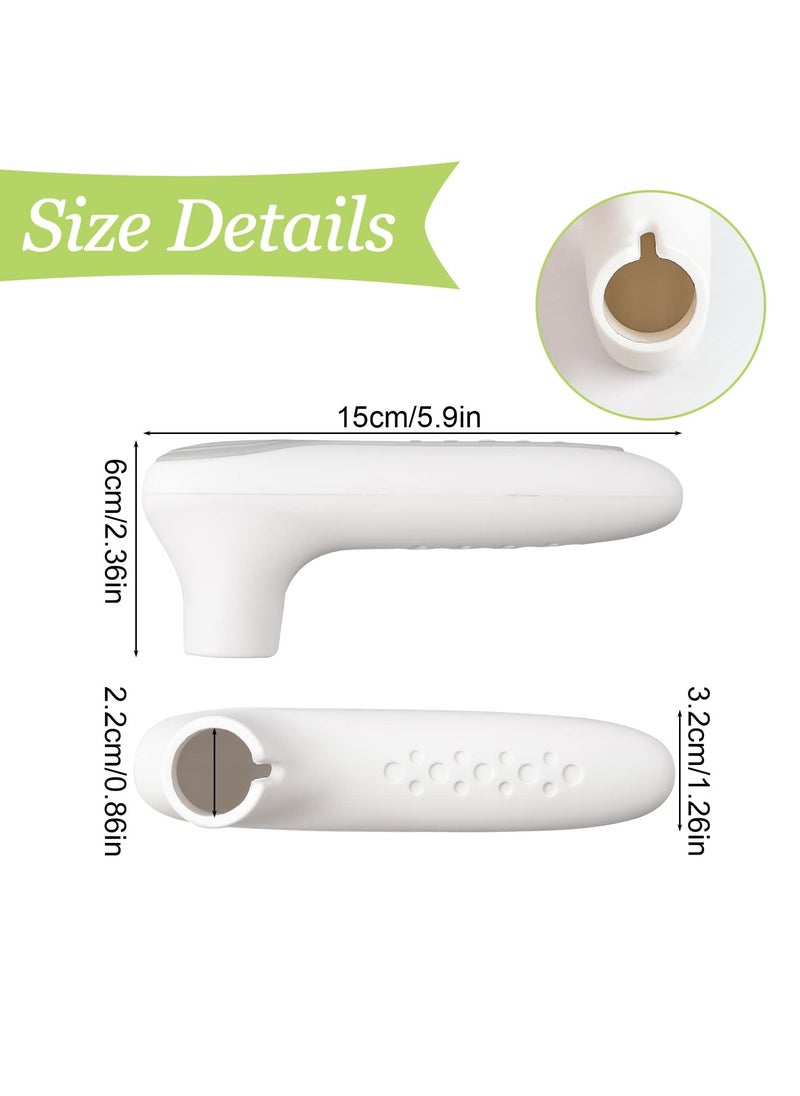 SYOSI SYOSI 2 Pcs Silicone Door Handle Covers, Silicone Door Handle Glove Anti-Static Safety Door Knob, Baby Safety Equipment Kids Safety Door Knob Cover for Flat Square Door Handle  - Image 2