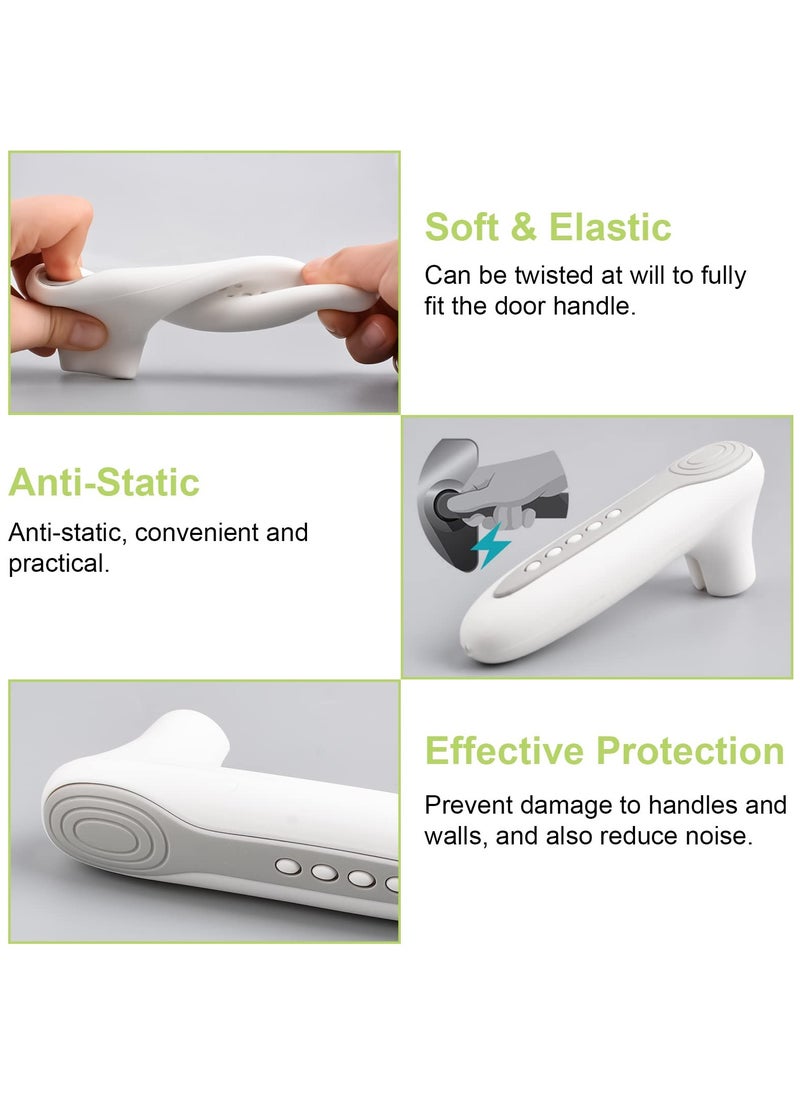 SYOSI SYOSI 2 Pcs Silicone Door Handle Covers, Silicone Door Handle Glove Anti-Static Safety Door Knob, Baby Safety Equipment Kids Safety Door Knob Cover for Flat Square Door Handle  - Image 4