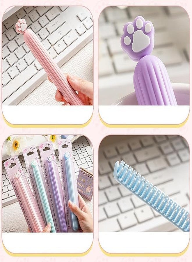 Luxoper Cartoon Hair Comb with Cover for Girls - Lightweight Travel Beauty Comb Detangling Hair Brush Compact Comb for Women with Cute Design Easy to Carry in Purse or Travel Bag (Multicolor) - Image 5
