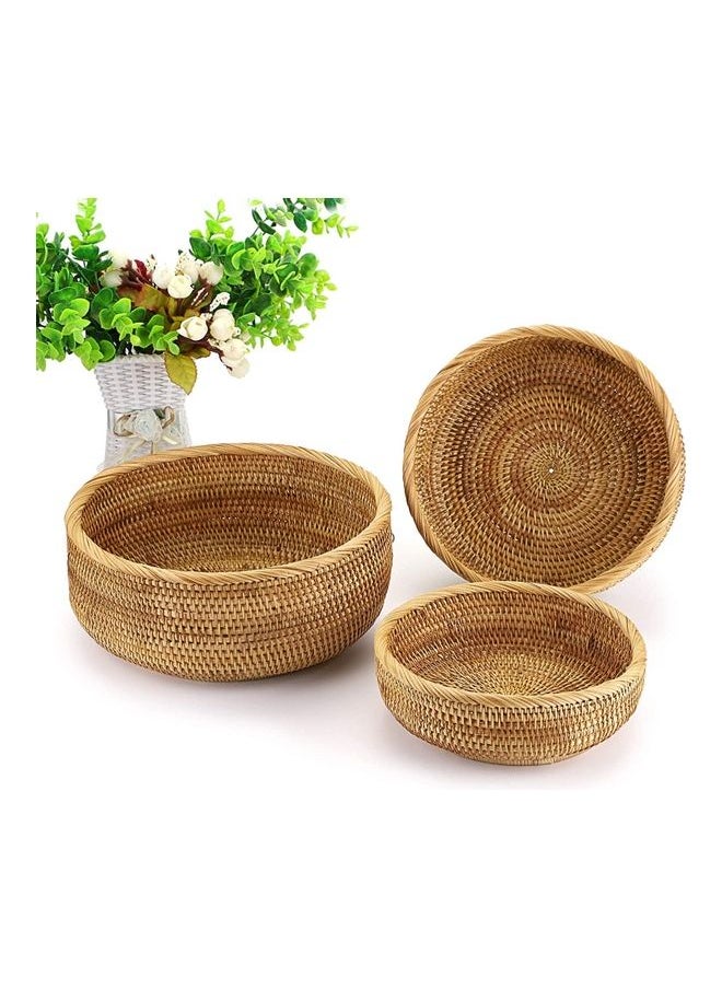 3-Piece Rattan Woven Serving Baskets Brown 25.8, 22.8, 19.7cm - pzsku/Z44FBDE9B5397C3E8F627Z/45/_/1733414794/5997b195-052e-48e5-8c75-285fee95bf1a