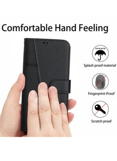 Generic For Infinix Smart 9 Cover,Protective Infinix Smart 9 Case Premium Leather Wallet Case with Card Holder Kickstand Magnetic Closure Flip Folio Case Cover for Infinix Smart 9,Black  - Image 2