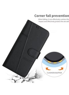 Generic For Infinix Smart 9 Cover,Protective Infinix Smart 9 Case Premium Leather Wallet Case with Card Holder Kickstand Magnetic Closure Flip Folio Case Cover for Infinix Smart 9,Black  - Image 5